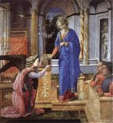 The Annunciation with two kneeling donors Fra Filippo Lippi